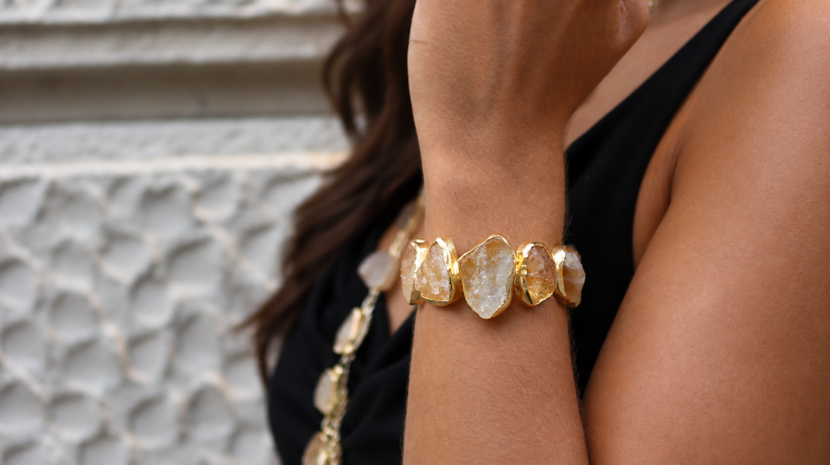 Sculptural Stone Cuff