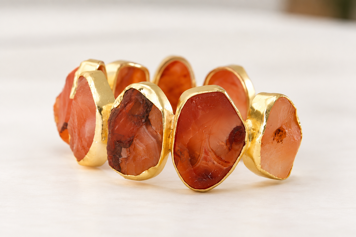 Sculptural Stone Cuff
