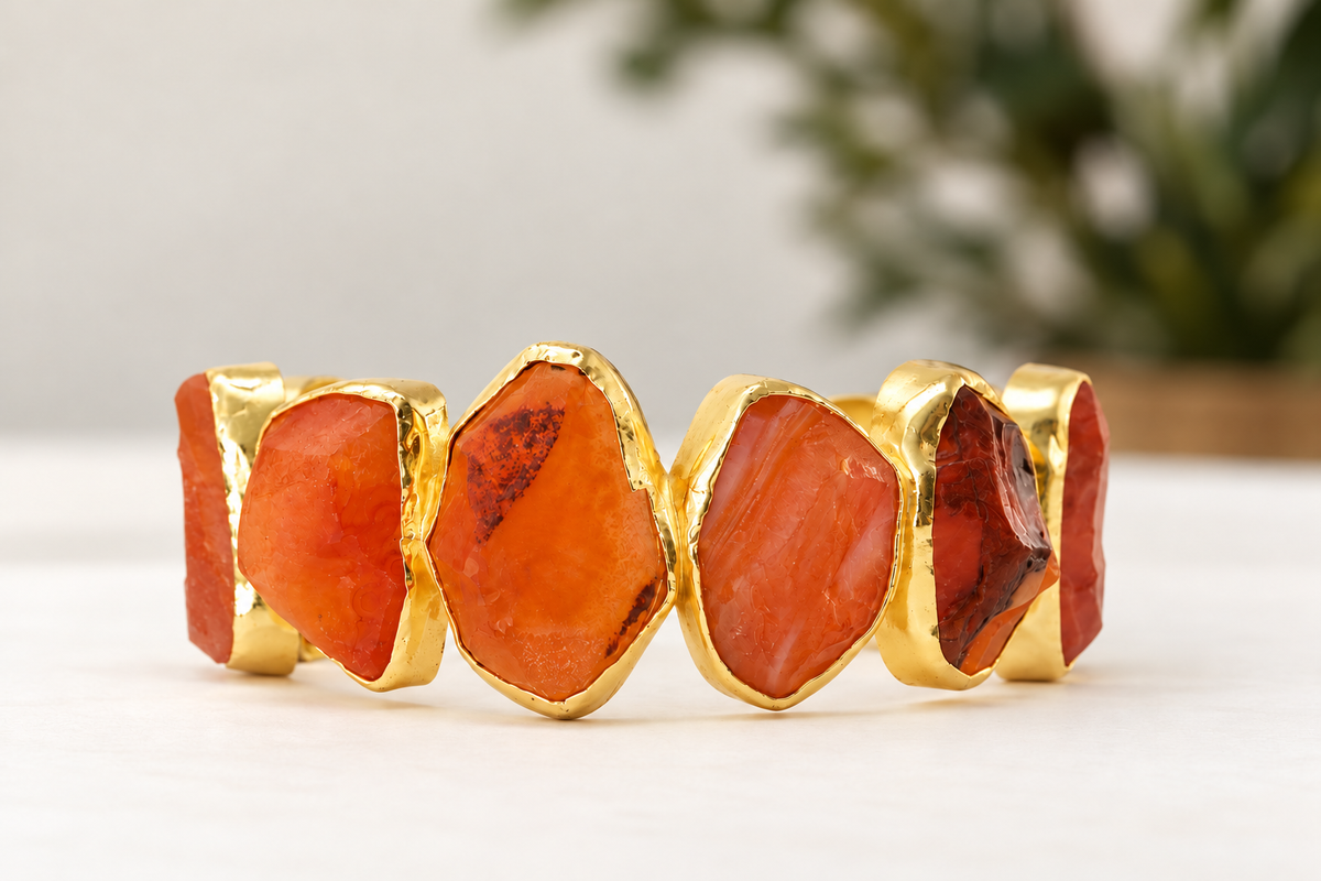 Sculptural Stone Cuff