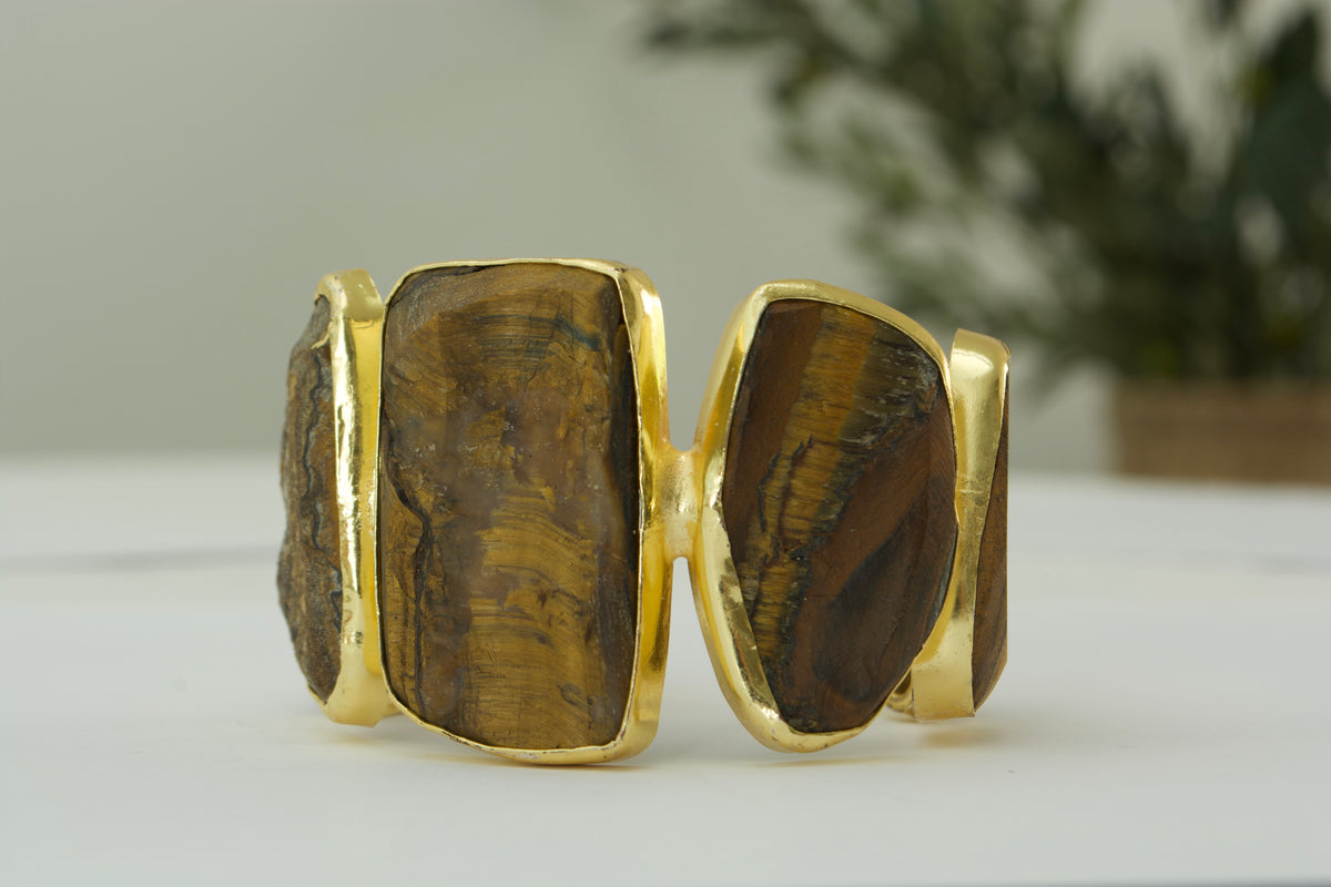 Sculptural Stone Cuff