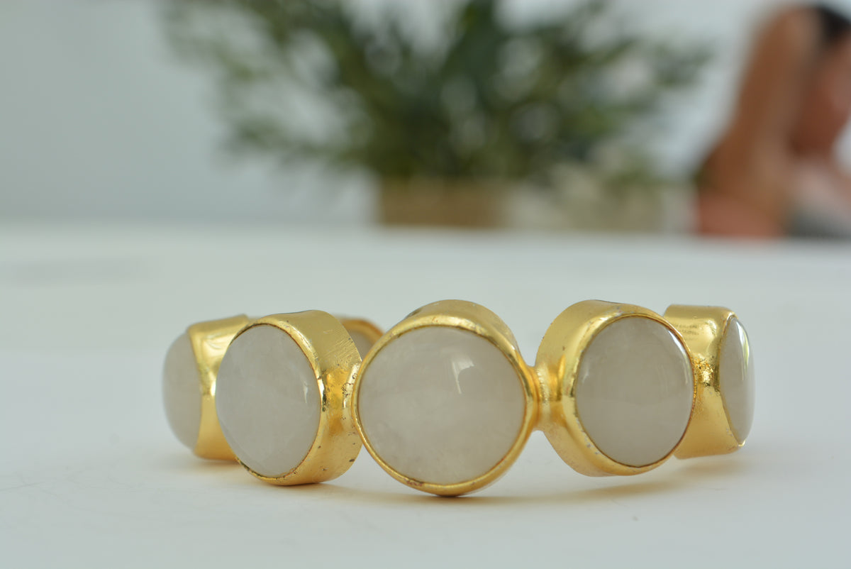 Sculptural Stone Cuff